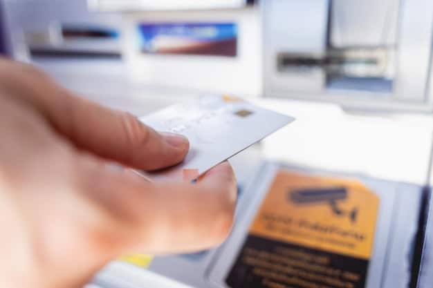 A close-up of a frequent flyer card with an expiration warning overlaid. The card is partially obscured by a hand holding a smartphone, displaying an active social media feed with travel-related posts and ads. This reflects the user engaging with activities that could earn or redeem airline miles.