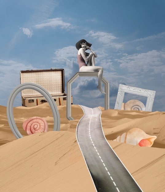 A collage of images showing different activities possible during airline stopovers: exploring ancient ruins, tasting local cuisine, wandering through bustling markets, and relaxing on a beautiful beach.