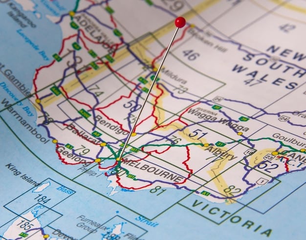 A detailed road map highlighting a section of the US Coastal Highway, with key cities and landmarks clearly marked with vibrant colors.