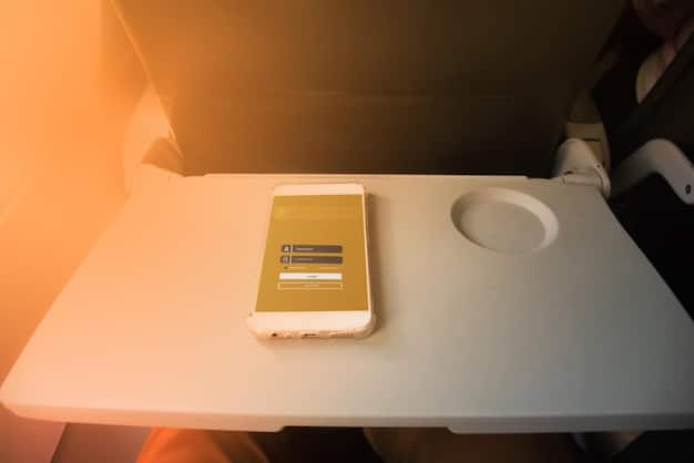 An American Express Platinum credit card with an airport lounge in the background.