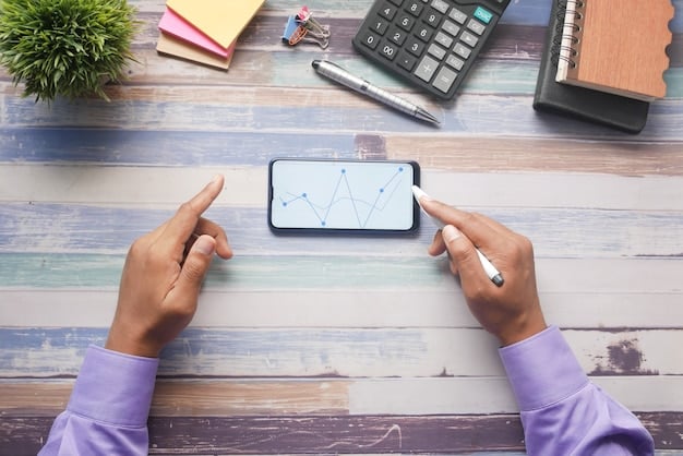 A person using a mobile app to track their credit card spending and rewards points, displayed on a smartphone screen with graphs and charts showing spending categories and point accumulation.