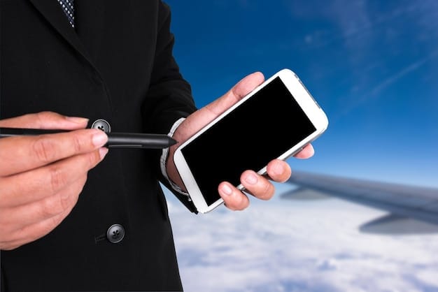 A smartphone displaying a notification from a flight tracking app, alerting the user to a significant price drop on a flight they were monitoring.