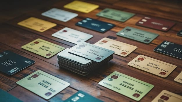 A close-up shot of several Southwest Rapid Rewards credit cards arranged neatly on a table, capturing their design and branding. The image highlights the different card options and their potential for earning points towards the Southwest Rapid Rewards Companion Pass: Qualify Faster with These Credit Card Strategies.