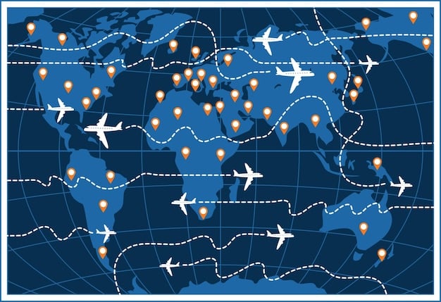 A detailed map showing flight routes with stopovers marked by highlighted circles on different cities around Southeast Asia. The map includes flight lines connecting major hubs such as Singapore, Bangkok, and Hong Kong, exemplifying the strategic planning involved in 'Maximize Your Airline Miles with Stopovers: Explore Multiple Destinations for the Price of One.' The image emphasizes the potential for a multi-destination trip using stopovers.