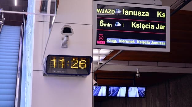An information display screen at an airport showing multiple flights with 