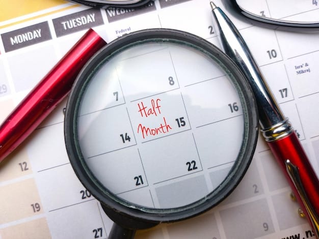 Close-up of a calendar with several dates circled, emphasizing the importance of timing for booking cruise deals. A hand holds a pen, pointing to a date within the optimal booking window of 3-6 months before departure.