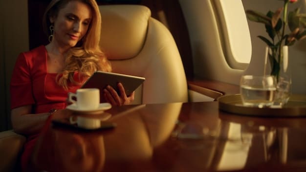 A split-screen image showing a person booking a flight with credit card points on one side, and a person relaxing in a luxurious hotel room, also booked with points, on the other side.