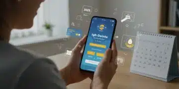 Person viewing loyalty points balance on smartphone in 2025