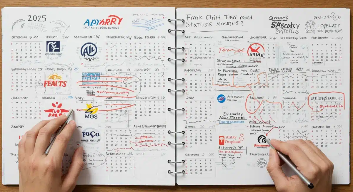 Detailed calendar showing monthly loyalty program strategies for 2025