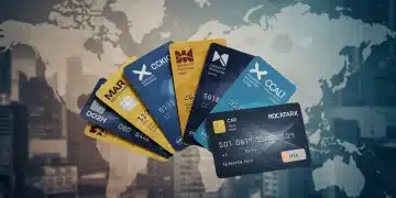 Collection of loyalty program cards for airlines, hotels, and credit cards, representing strategic travel planning for 2025.