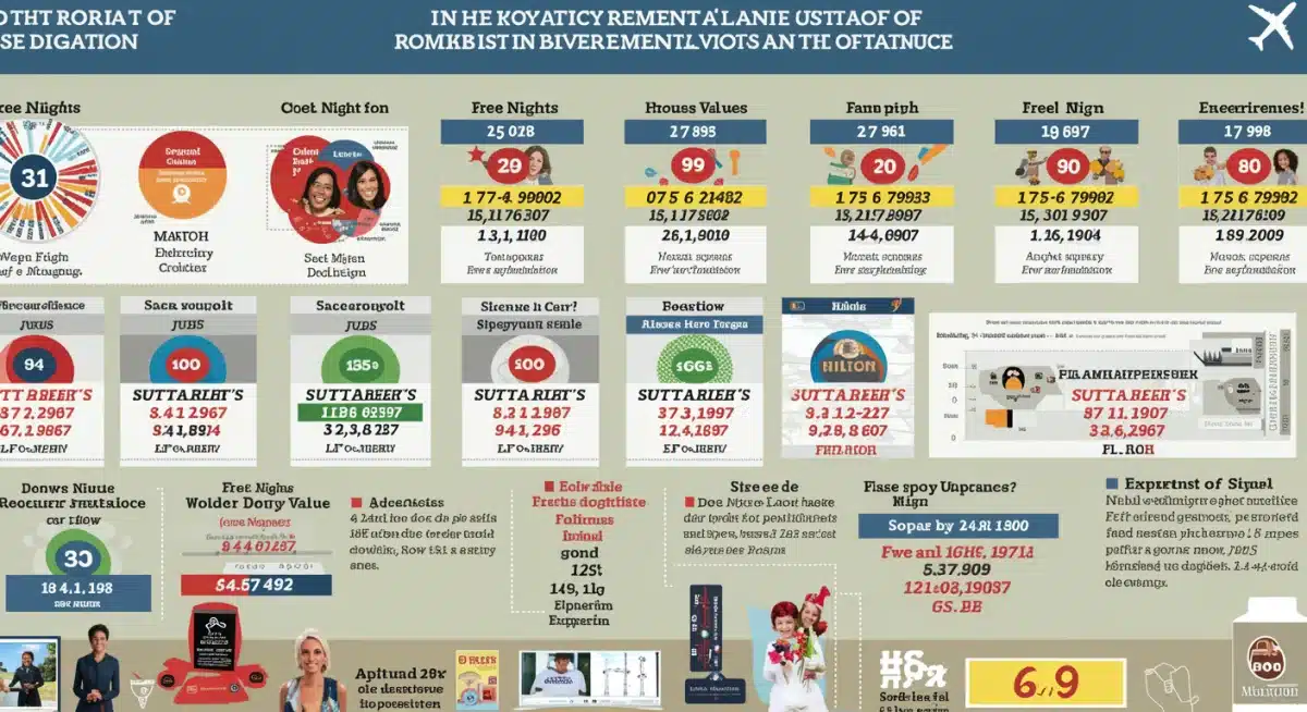 Infographic comparing hotel loyalty program redemption values across major brands.
