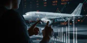 Digital screen showing travel budget fluctuations from loyalty program changes