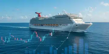 Luxury cruise ship sailing with happy passengers, symbolizing the 2025 cruise industry rebound and strong U.S. consumer confidence.