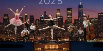 Vibrant collage of diverse performing arts, U.S. cultural shows 2025