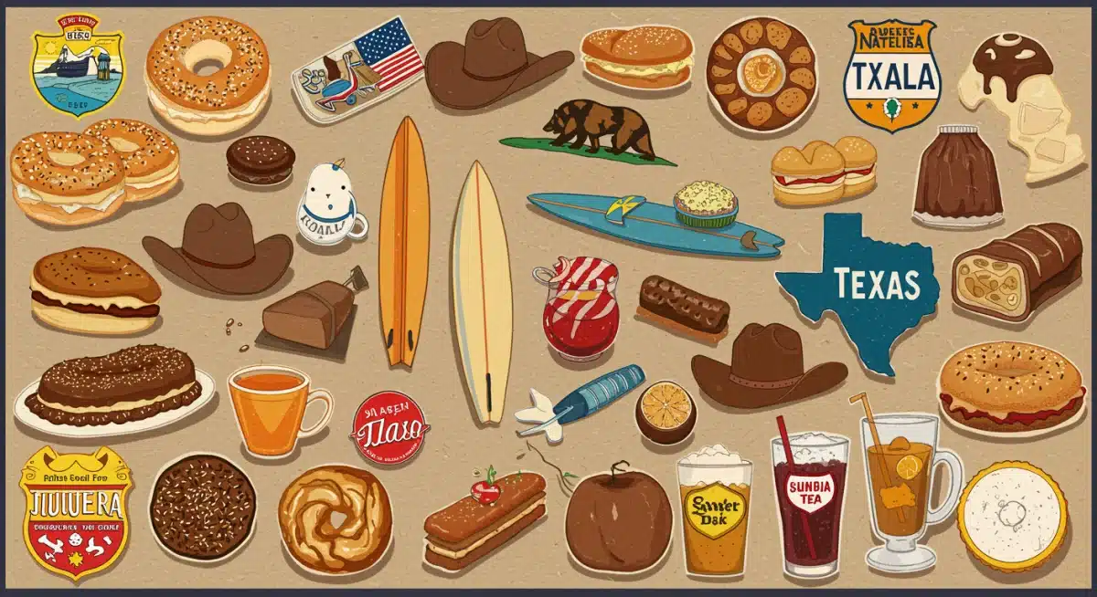 Map of the United States highlighting distinct regional cultural differences and local traditions.